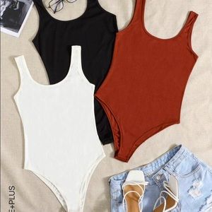 Women’s plus 3 piece ribbed knit tank top